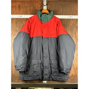 Eddie Bauer Goose Down Full Zip Puffer‎ Jacket Coat Blue Red Green Mens 2XL XXL